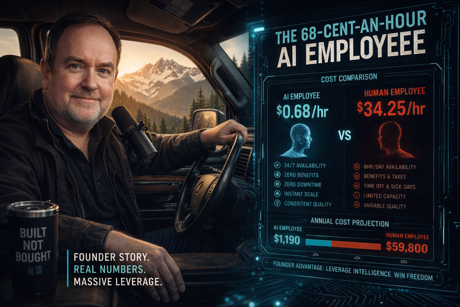 The 68-Cent-an-Hour AI Employee — HumanityNow.ai founder podcast episode